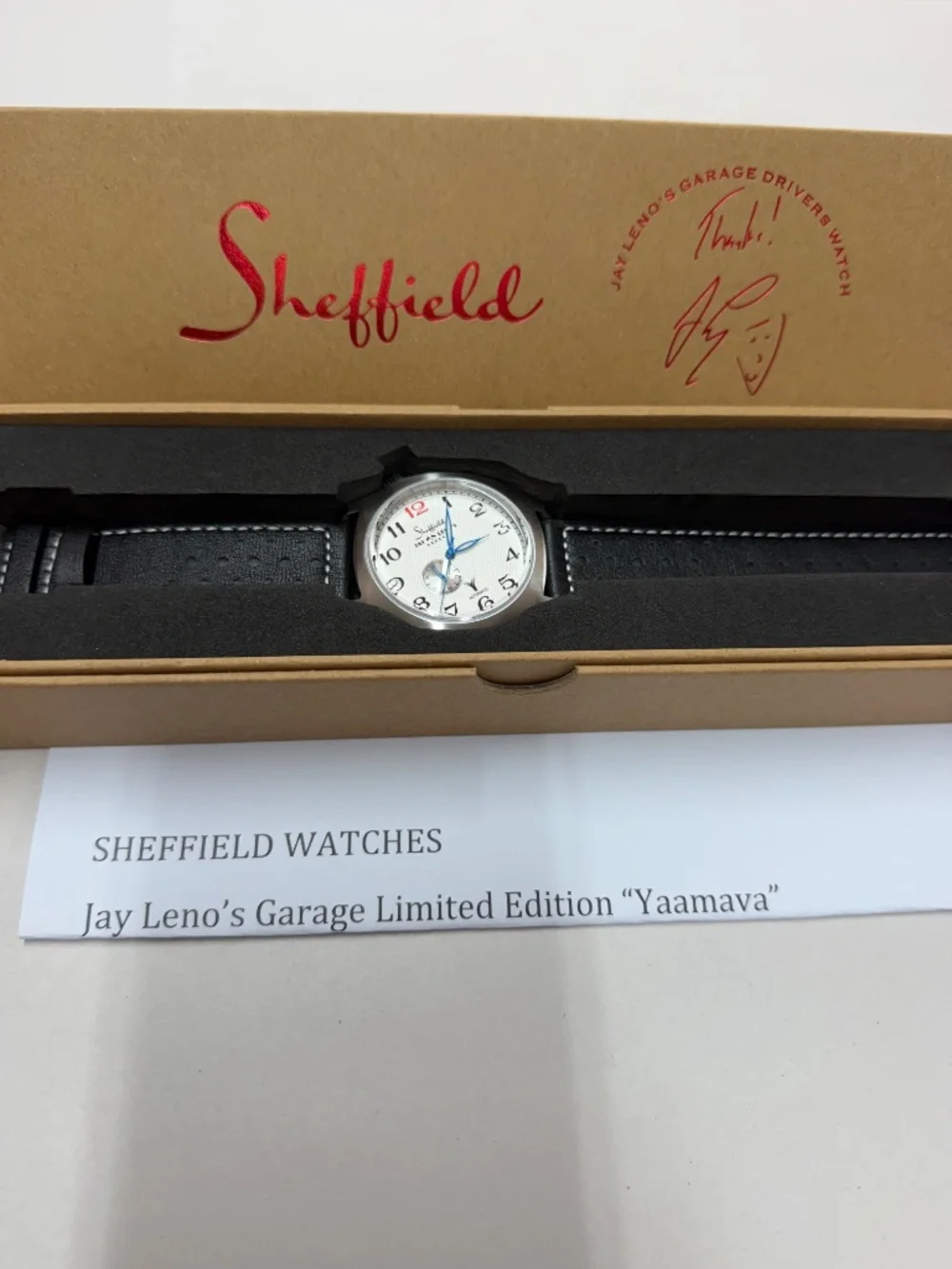 Jay Leno's Garage Limited Edition Driver's Sheffield Watch for Yamaava Casino
